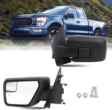 Door Mirror Compatible With 2021-2023 Ford F-150 5Pins Driver Left Side Textu...