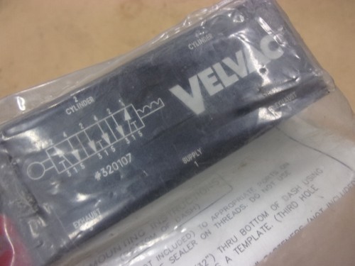 320107 Velvac 5 Anschlüsse 2 Positionen Luft pneumatisch 4-Wege Steuerung Push Pull Ventil Hand - Bild 5 von 6