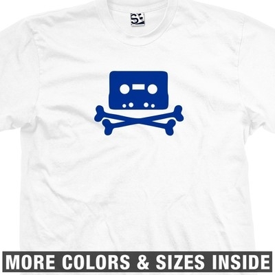 Pirate Bay Tape Shirt | Torrent Audio Hacker MP3 Cassette Unisex - Picture 29 of 32