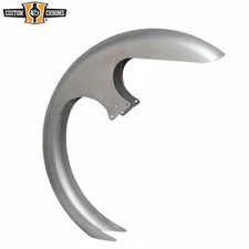 23" Wrap 6" Wide Hybrid Front Fender Raw Steel Fit For Harley Touring 1984-2013