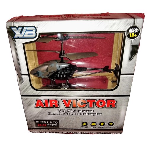 XB Air Victor 2CH Mini Infrared Remote Control Helicopter Gray NEW Five Below - Picture 1 of 3
