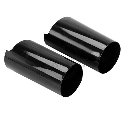 Gloss Black Upper Fork Slider Covers Cow Bells For Harley Touring Electra Glide - Picture 8 of 12