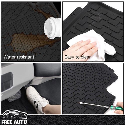 Alfombrillas para Ford F-150 15-24 doble cabina resistente látex negro segunda fila delantera - Imagen 7 de 7
