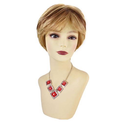 Short Layered Wigs for Women with Bangs Natural Look Kanekalon Synthetic Hair US - Picture 21 of 23