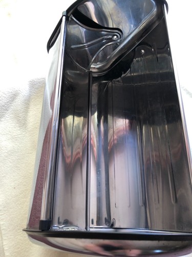 Vintage 1980's stainless steel & black trim roller shutter lid bread bin - Picture 8 of 8