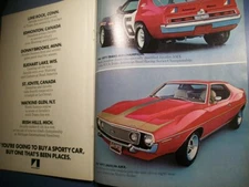 1972 AMC JAVELIN AMX mid-size-mag 2p car ad w/ 1971 Trans Am Champ Javelin
