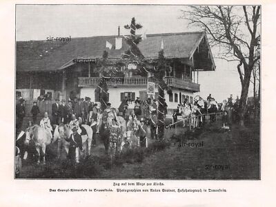 Georgi Knight's Festival in Traunstein - 1911 - Historical Photograph ~20x15cm