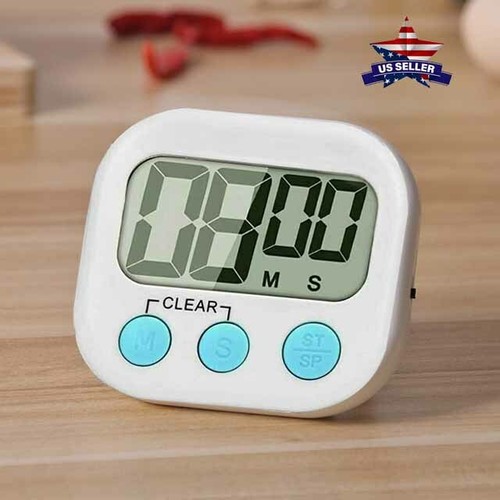 LCD Digital Kitchen Timer Loud Alarm Sound Magnetic Design Food Cooking Timer - Afbeelding 1 van 10