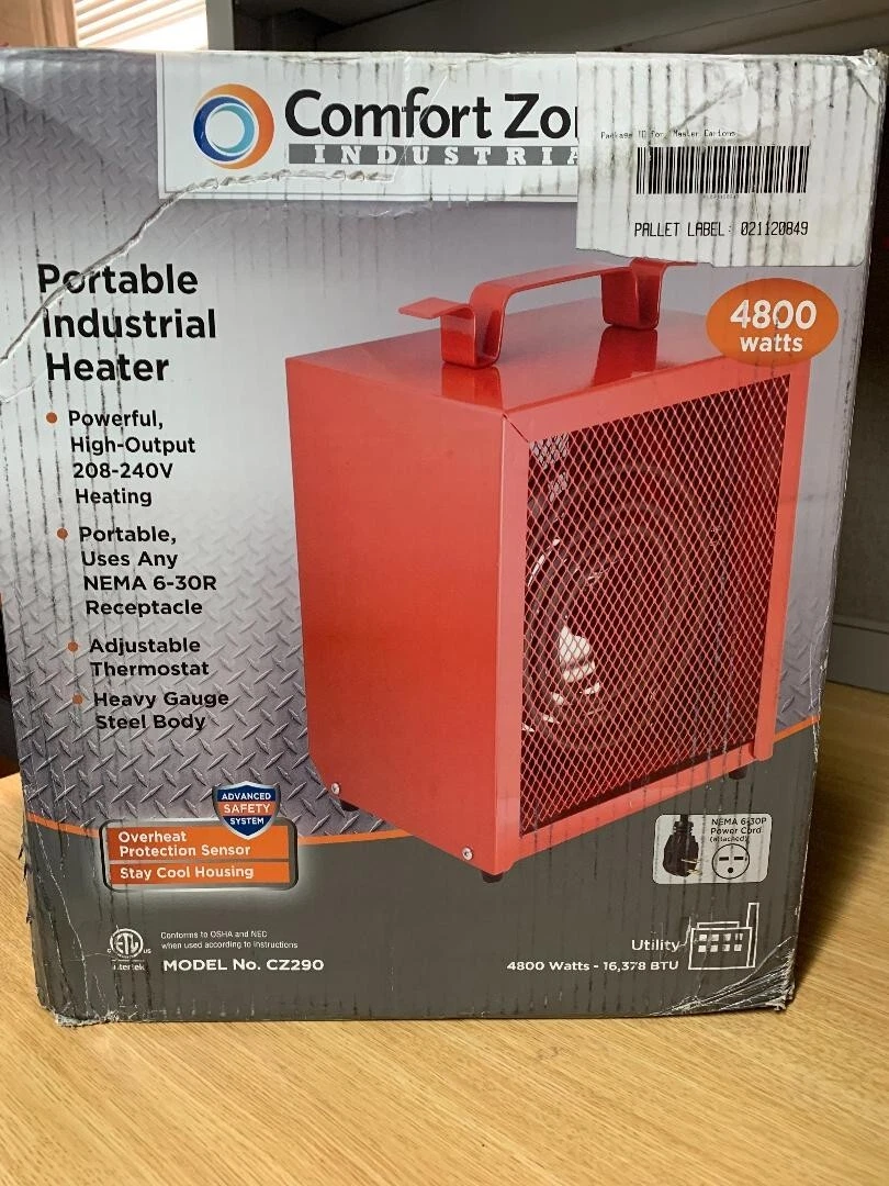 Comfort Zone 4800-Watt Portable Electric Garage Heater 75877003935 | eBay