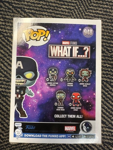 Figura Vinilo Funko Pop Zombie Capitán América 948 Marvel What If Bobble-Head - Imagen 3 de 3