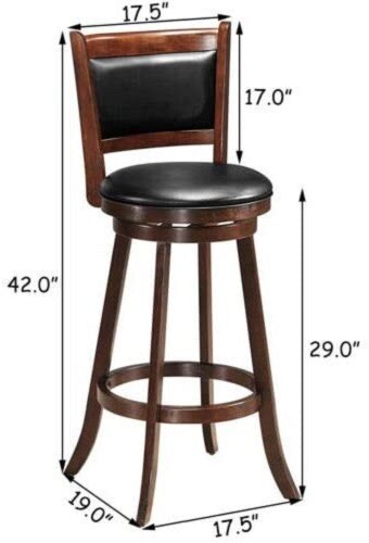 Bar Stools Chair Kitchen Counter Height Swivel Seats Home Wood Set High Foot  - Picture 6 of 7
