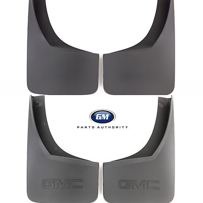 #ad #ad 2014 2018 GMC Sierra Molded Splash Guard Package Front amp; Rear Black Grained OEM $156.98