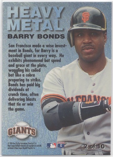 MLB Single Trading Cards Barry Bonds Pittsburgh Pirates San Francisco Giants - Picture 135 of 501