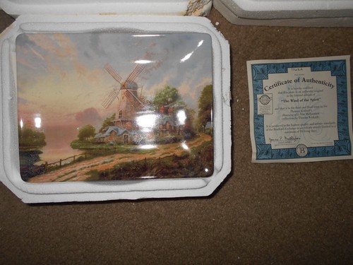 Thomas Kinkade's Dawning of a New Millennium Juego de 3 Platos de Coleccionista - Imagen 2 de 4