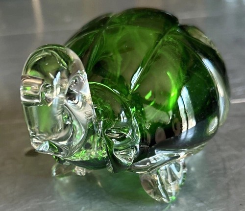 Grande Cristales de Murano in vetro di Murano verde tartaruga? - Foto 4 di 24