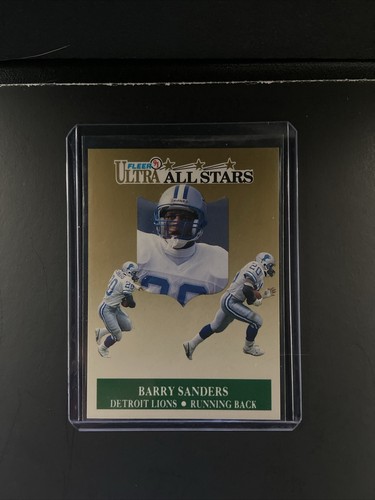 Barry Sanders 1991 Fleer Ultra All-Stars #1 Insert Detroit Lions GOAT