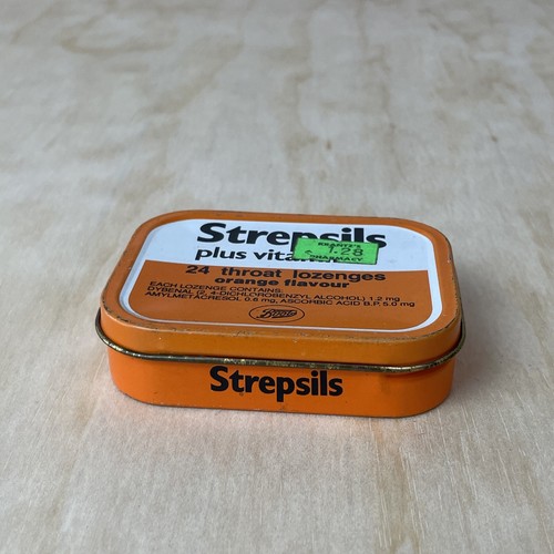 Vintage Strepsils Throat Lozenges Empty Tin - Picture 2 of 8