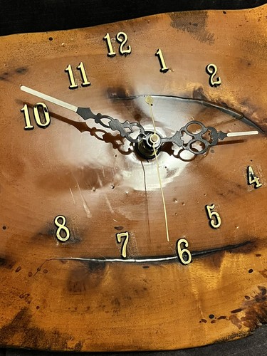 MCM HAND MADE WOOD WALL CLOCK/TREE/VINTAGE/PALM SPRINGS - Picture 8 of 10