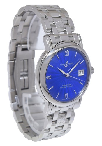 Ulysse Nardin San Marco Stainless Steel Blue Dial Mens 37mm Watch B/P 133-72-9 - Picture 7 of 11