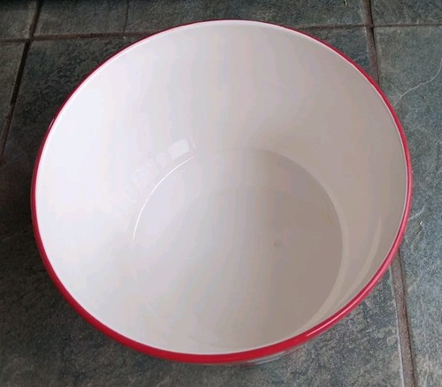 Tabletops Gallery Popcorn Bowl Serving Set Handpainted 5 Piece Set Red & White - Picture 6 of 12