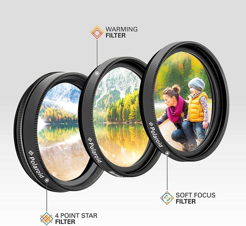 Polaroid Creative Filter Kit, Soft Focus + 4 Point Star + Warming - 77mm, BNIB - Picture 2 of 7