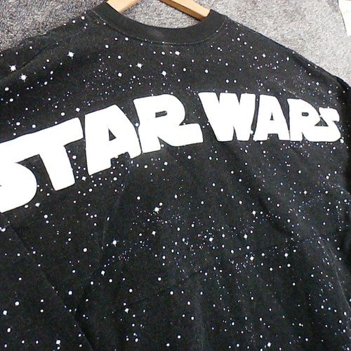 Disney Spirit Jersey Star Wars Mens XL Black All Over Print Long Sleeve - Picture 13 of 15