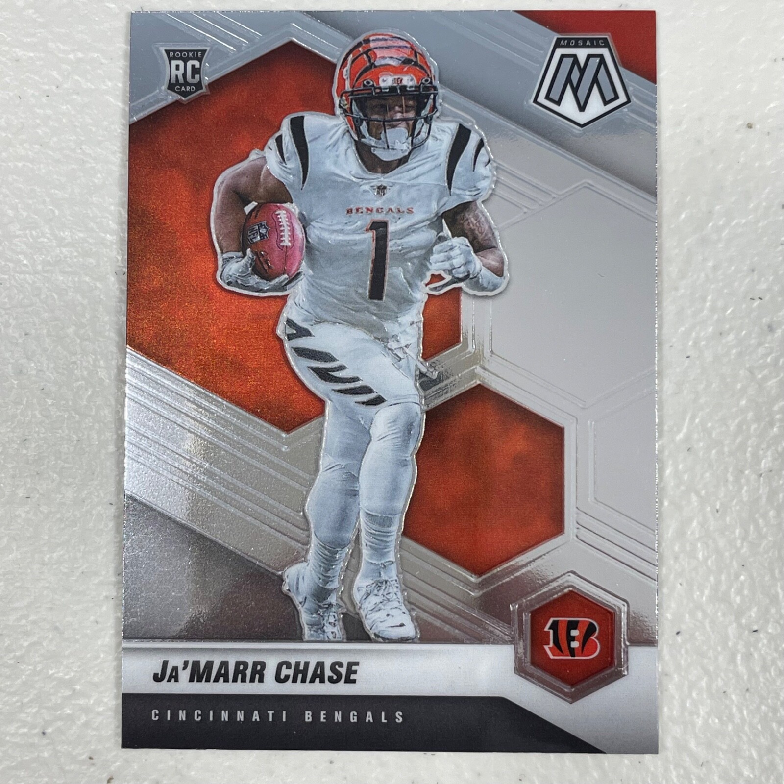 2021 Panini Mosaic JA'MARR CHASE #307 RC Rookie Card Cincinnati Bengals