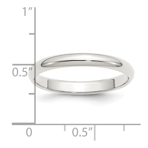 925 Sterling Silver 3mm Half Round Size 12 Band; Women & Men - Picture 4 of 9