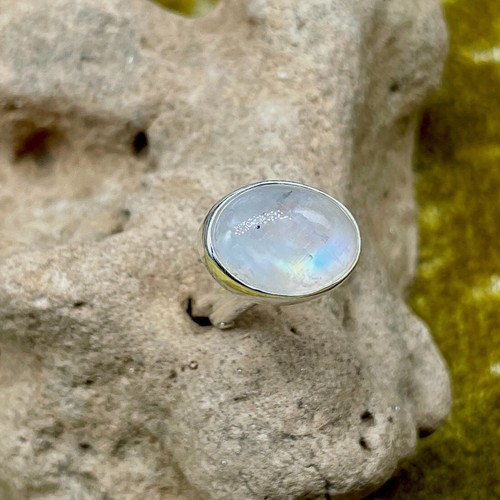 Natürlich Regenbogen Mondstein 925 Sterling Silber Manschettenknöpfe - Bild 4 von 10