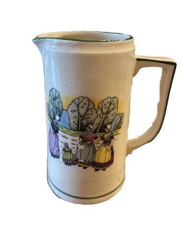 Royal Bruxonia Hand Painted Porcelain Pitcher, Austria 5"T x4"L x 3"W - Picture 1 of 7