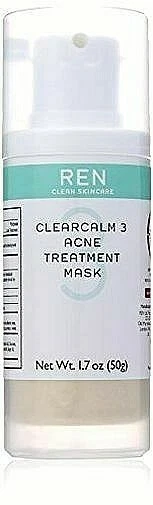Маска для лица REN Clearcalm-3 Acne Treatment - 1,7 унции, новая в коробке - Изображение 2 из 3