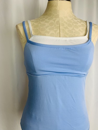 Medium Mossimo Women's Periwinkle Tank Activewear Built in Bra - Picture 4 of 7