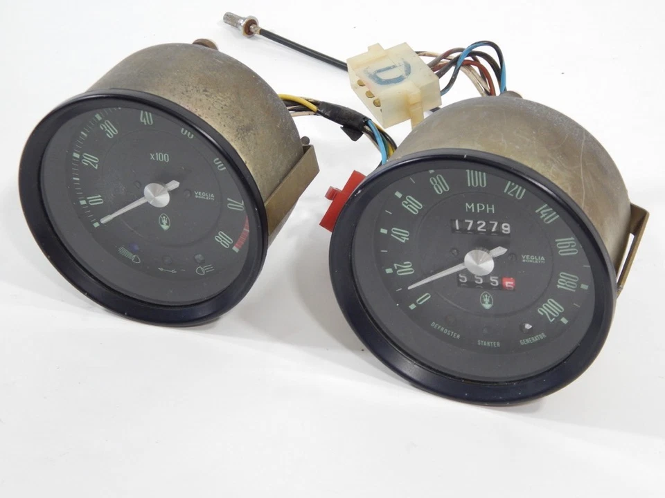 Оригинальный Maserati Bora Indy Khamsin veglia borletti тахометр и спидометр - Изображение 2 из 4