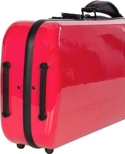 DE Violinkoffer Geigenkasten Glasfaser Oblong 4/4 M-case Rot - Creme - Bild 11 von 12