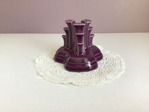 Fiesta Ware Art Deco Heather Pyramid Tripod Candle Holder USA HTF 2006-2008 - Picture 7 of 11