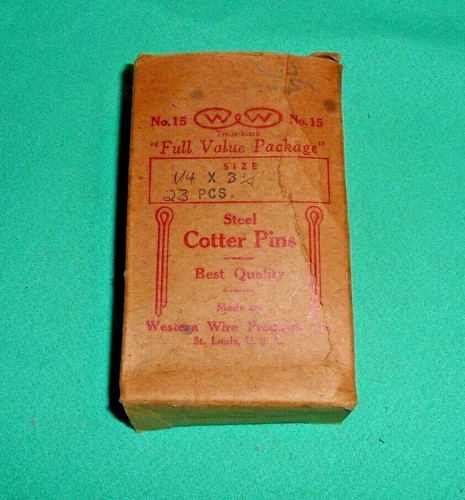 23 Stainless Steel Cotter Pins Stainless 1/4' x 3 1/2"Steel Split Pins NOS - Picture 4 of 4