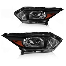 Black LED Clear Lens Headlights Assembly Right Left Pair For 2016-18 HONDA HR-V