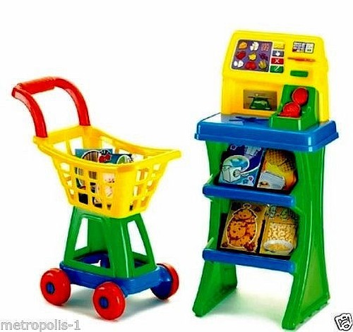 JUEGO DE JUEGO DE PAGO AUTOMÁTICO DE MI PROPIO SUPERMERCADO, CON CAJA REGISTRADORA Y CARRITO DE COMPRAS,+ - Imagen 6 de 6