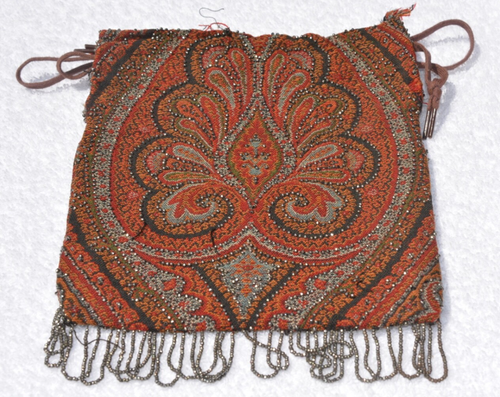 3 Antique 1920 Art Deco Bags Beaded Drawstring Flapper tapestry gold lame silk 3 - Picture 10 of 24