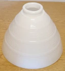 Vintage White Milk Glass Lamp Shade Waffle Pattern 8" across