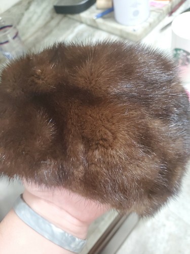 SELTEN WUNDERSCHÖNE VINTAGE 60ER JAHRE SAKS FIVE AVENUE DON ANDERSON BRAUNE PELZMÜTZE NERZ?? - Bild 7 von 7