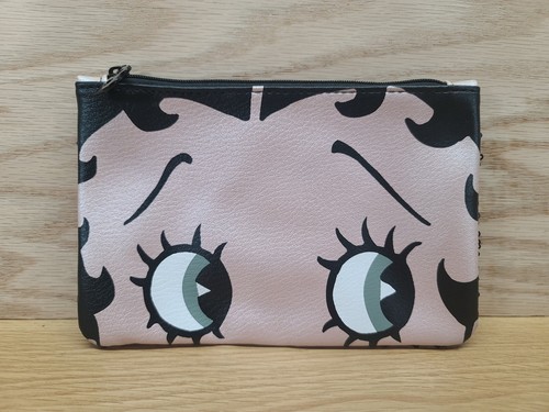 Betty Boop X Ipsy Sequined Black Makeup Accessory Bag Pouch Zip Closure 7.5" - Picture 1 of 12