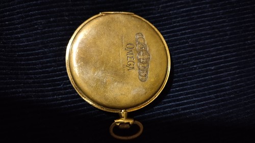 1923 OMEGA 18K SOLID pure GOLD Pocket Watch ROSE Gold with original invoice - Picture 6 of 19
