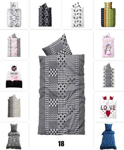 Mikrofaser Bettwäsche 135x200 cm 4 tlg  2 tlg Microfaser Garnitur Bettbezüge Set - Bild 36 von 53