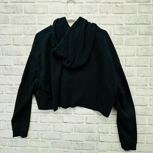 Justin Bieber Purpose World Tour Black Cropped Hoodie Sweatshirt Size XL H&M - Picture 6 of 6