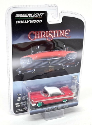 Greenlight 1/64 - Plymouth Fury 1958 Christine - Green Wheel Chase Car - Picture 2 of 3