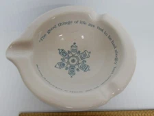 Vintage Merck Sharp & Dohme Apothecary Advertising Ceramic Mortar Ashtray