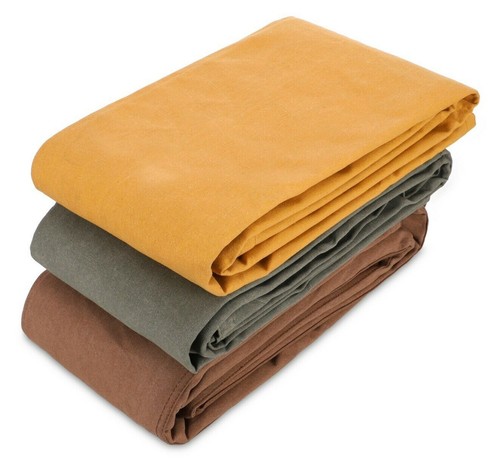 WHITEDUCK Heavy Duty Tarp Waterproof Canvas Tarp 18 Oz 100% Cotton Tarpaulin Tan - Picture 9 of 66
