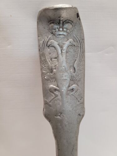 RARE MASONIC COOKING UTENSILS PEWTER PRIMITIVE BLACKSMITH DOUBLE EAGLE CROWN - Picture 6 of 12