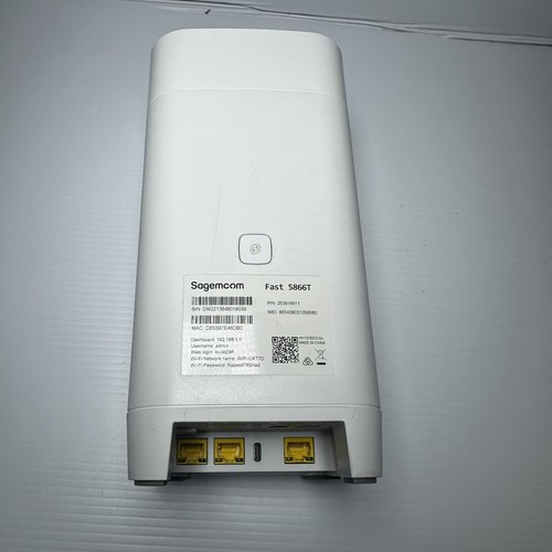 Sagemcom Fast 5866T 5G Wi-Fi 6 Modem Router Dual-Band Ethernet High-Speed - Afbeelding 5 van 8